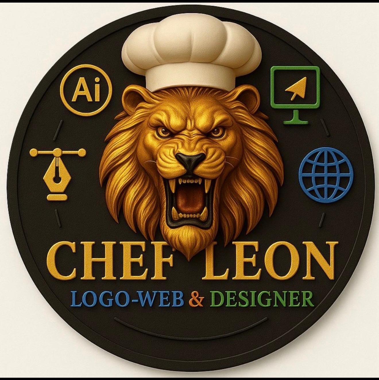 Chef Leon Logo-Web & Designer emblem